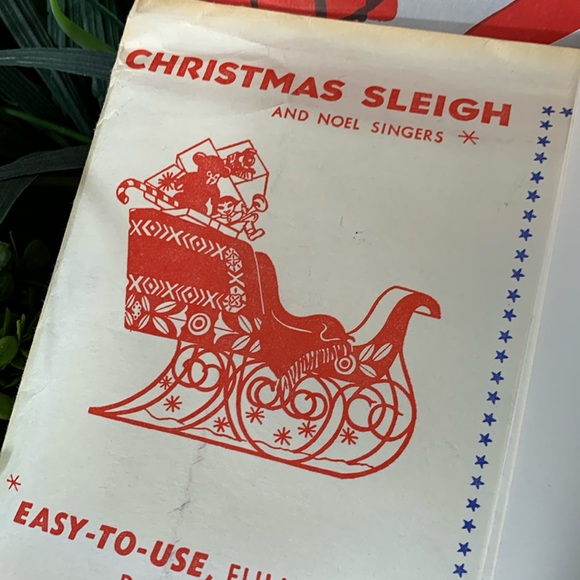 Vintage 1957 Douglas Fir Plywood association CHRISTMAS SLEIGH AND NOEL SINGERS - Picture 11 of 12